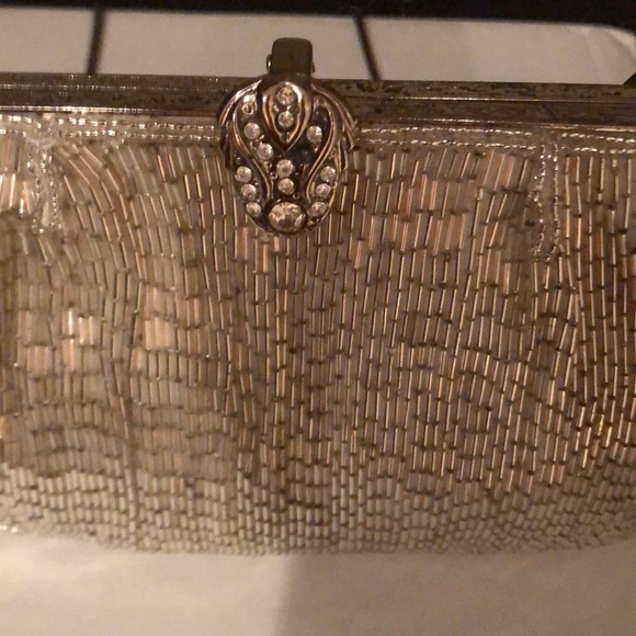 Vintage beaded/sequin crossbody bag - Picture 2 of 5